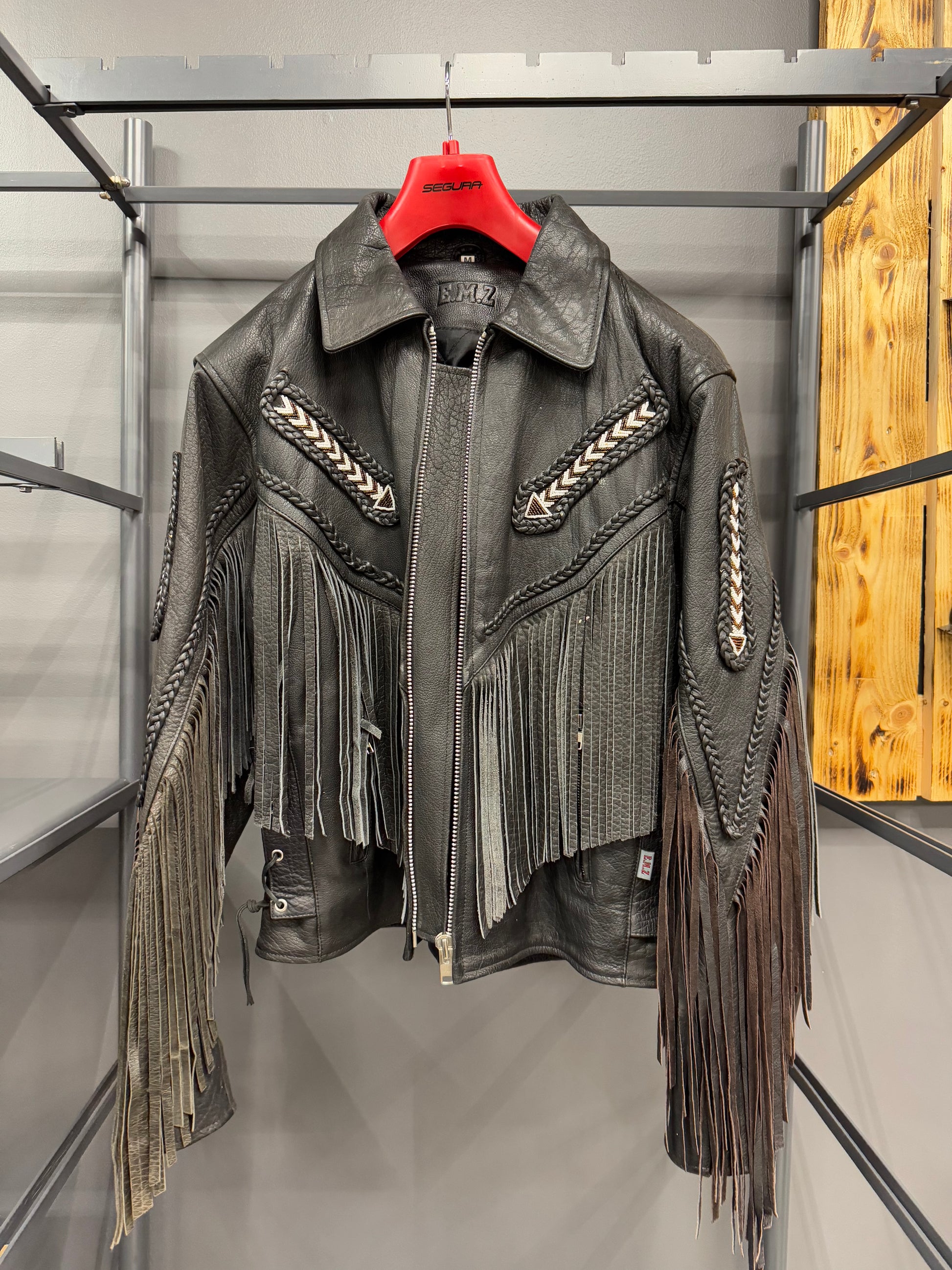 Classic Western Fringe Leather Jacket