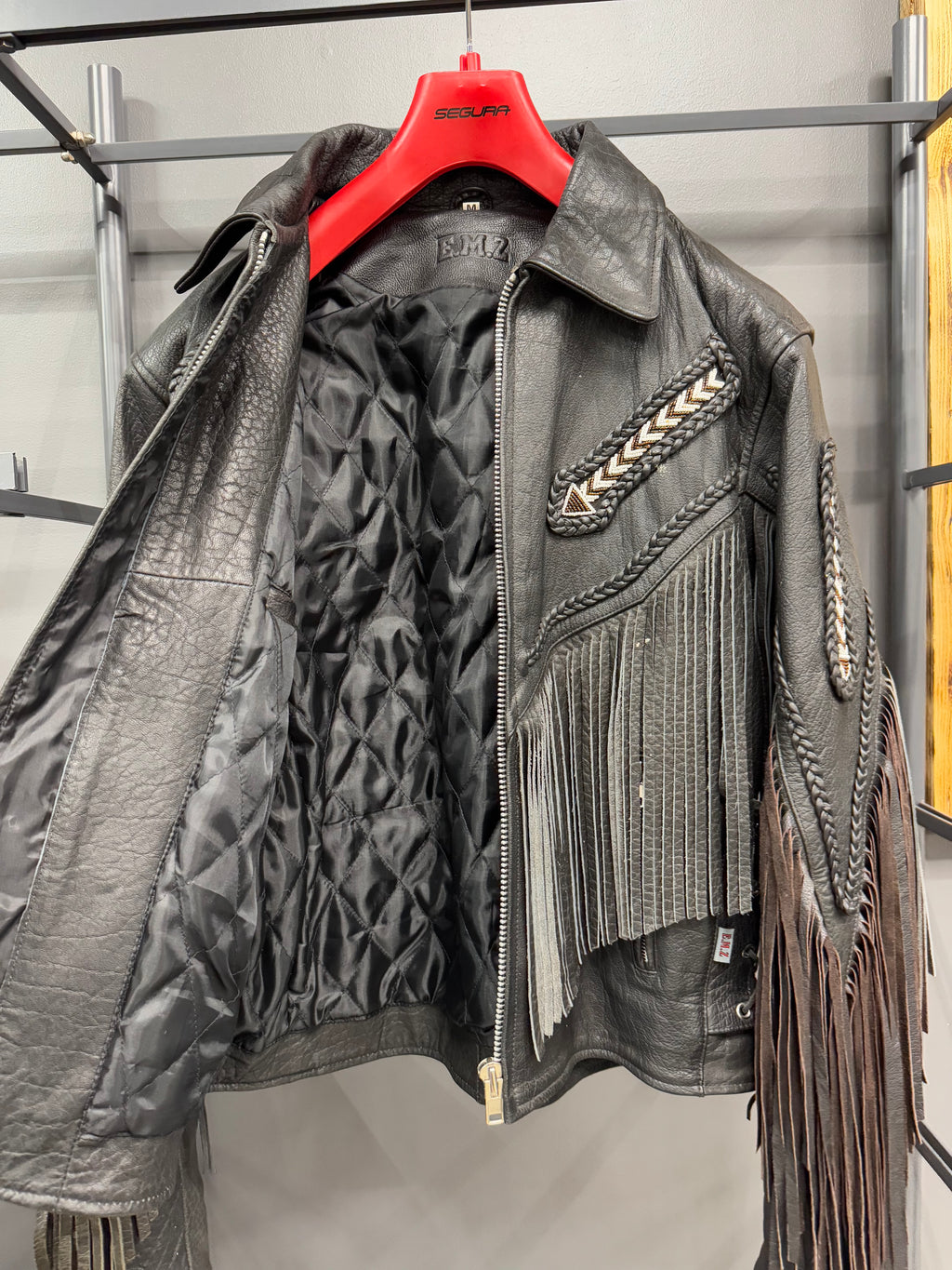 Classic Western Fringe Leather Jacket