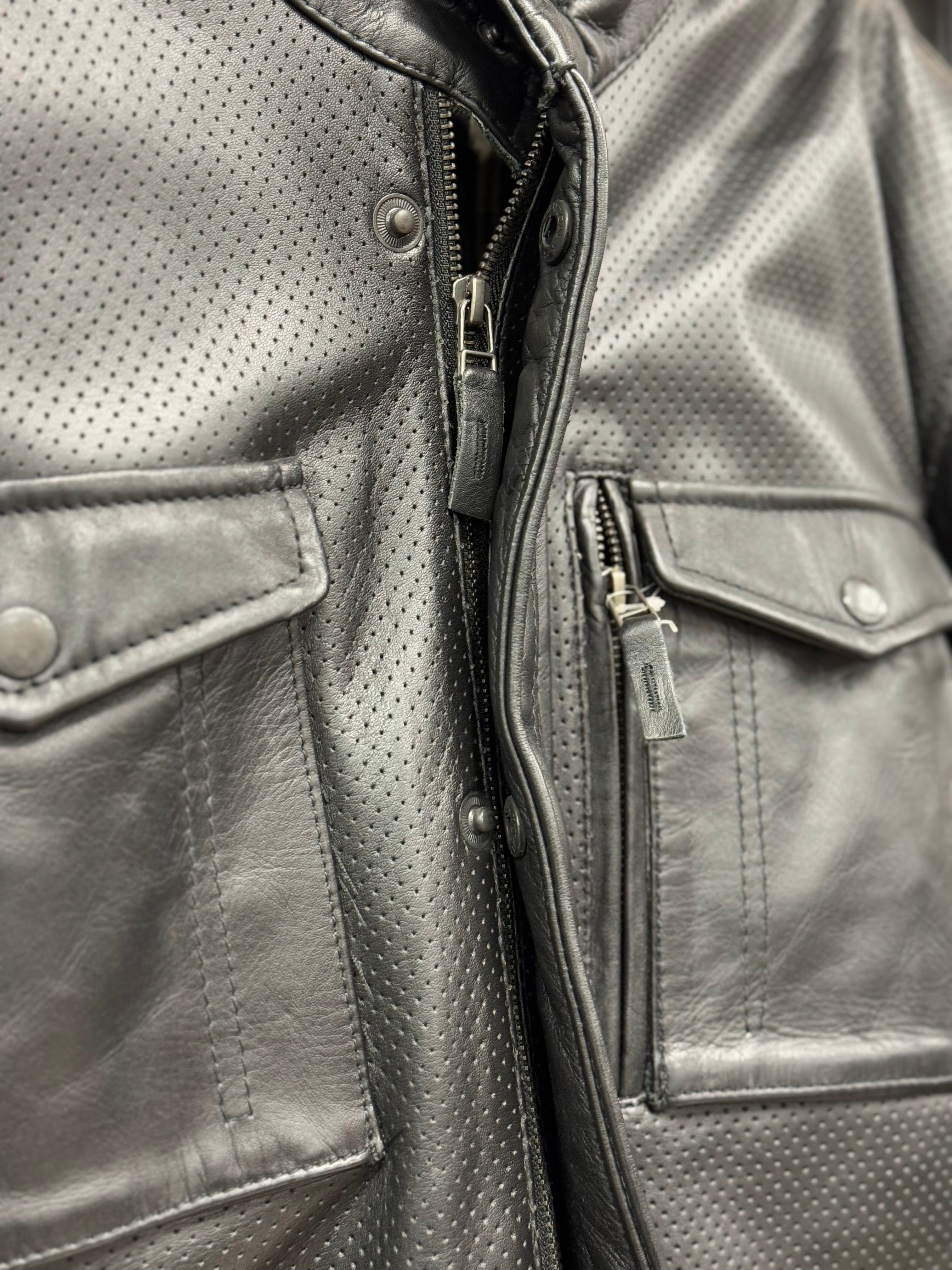 Black-Cafe London Leather Motorcycle Jacket – My Store