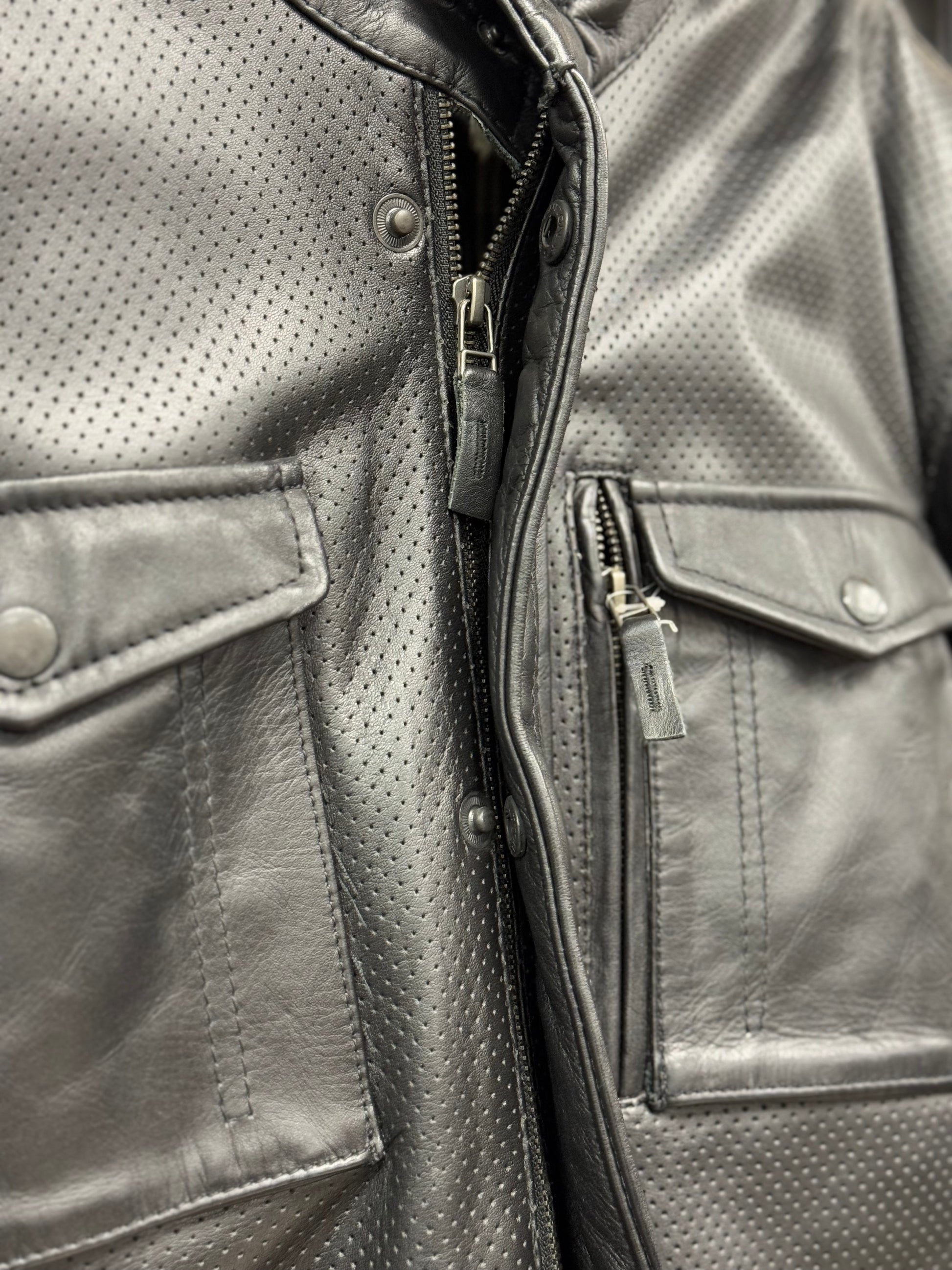 Black-Cafe London Leather Motorcycle Jacket