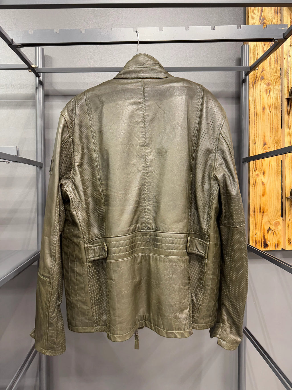 Black-Cafe London leather motorcycle jacket